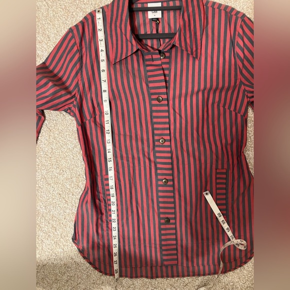 Cabi Regatta Shacket Button Down‎ Striped Womens Size Medium NWT - Picture 12 of 12